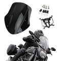 ABS Plastic Windshield Windscreen For Ducati Diavel 14-18 Black