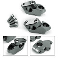 Billet Aluminum 7/8" Handlebar Risers Extensions Kit 22mm For 22mm 7/8 Handlebar Motorcycle Titanium