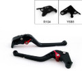 Long Brake Clutch Levers For Yamaha YZF R6 05-14 YZF R1 04-08 R6S Black