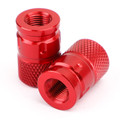 2pcs CNC Anti-Thief Tire Valve Stem Caps RED