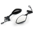 Black Rear View Side Mirrors With LED Turn Signals Fit For Triumph Daytona 675 675R 2011 TT600 00-03 Trophy 1200 91-04 Black