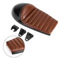 Universal Cafe Racer Seat Retro Vintage Cushion Scrambler Saddle Bench Brown