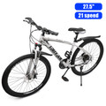 27.5 inches Wheels 21 Speed Unisex Adult Mountain Bike Bicycle MTB White+Black