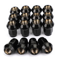 16 Pack 3 8"-24 Tapered Lug Nuts Fit For Polaris Sportsman 450 HO HO EPS 16-17 Ranger EV 10-17 Black