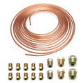 Copper Nickel Brake Line Tubing Kit 3/16 OD 25 Foot Coil Roll All Size Fittings