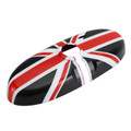 Union Jack UK Flag Rear View Mirror Cover Fit For MINI Cooper R55 R56 R57 Black/Red