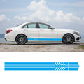 2pcs Side Skirt Stripes Decal Sticker Fit For Mercedes Benz C Class W205 W204 Blue