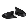 2PCS Rear Mirror Cover Caps Fit For BMW X3 X4 G01 G02 18-2021 G06 G07 19-2021 Gloss Black