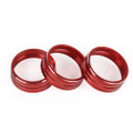 3X AC Air Conditioner Knob Switch Ring Cover Trim Fit for Dodge Challenger 2009-2014 Red