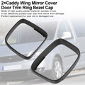 2¡ÁCaddy Wing Mirror Cover Door Trim Ring Bezel Cap for VW Transporter T5