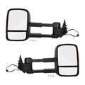 Pair of Electric Extendable Towing Mirrors for Nissan Navara NP300 2015+ Black