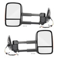 Pair of Electric Extendable Towing Mirrors for Mitsubishi Triton 2015+ Black
