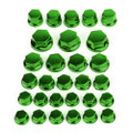 30pcs Motorcycle Hexagon Socket Screw Covers Bolt Nut Caps Fit for Kawasaki GRN