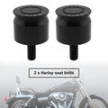 Pair Mount Seat Bolt Aluminum Black For Dyna Softail Sportster Road King Glid Gold