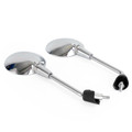 Left & Right Rearview Mirror Chrome For Vespa Primavera 50 125 150 2014-2022