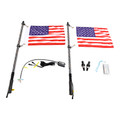 2X 3ft RGB LED Whip Lights Antenna W/ Flag Remote Control For Polaris RZR UTV ATV