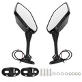 LED Mirrors w/ Turn Signal Indicator For Honda CB CBR 600F CBF1000 RVT1000R