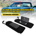 10442033 97-05 C5 Corvette (8 Cyl 5.7L) Sun Visor Vanity Mirror C5 Black Sunvisors Pair Shaded