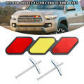 Tri-Color Grille Badge Emblem Car Accessories for Toyota Tacoma TRD Tundra RAV4 G