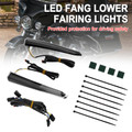 45801 LED Fang Lower Fairing Lights for Touring Road Glide 2014-2023 chrome