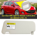 Right Side Gray Sun Visor With Light BBM369-270C-75 For Mazda 3 2010-2013