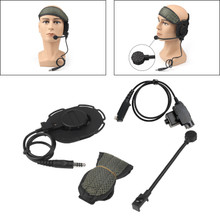 Nero HD01 Tactical Bowman per Elite II Radio Auricolare Auricolare Microfono per Radio bidirezionale Walkie Talkie Nero HD01 Tactical Bowman per Elite II Radio Auricolare Auricolare Microfono per Radio bidirezionale Walkie Talkie
