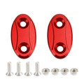 Red mirror delete blanking block off plates fits Kawasaki ZX-6R ZX6R 2003-2004