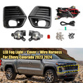 Front Bumper LED Fog Light + Cover + Wire Harness For Chevy Colorado 2023 2024