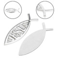 3D Car Decal Emblem Sticker Religious God For Jesus Christian Fish Symbol Silver