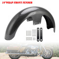 19" Wrap Front Fender ABS For Touring Electra Street Road Glide Baggers FLHT FLHR Carbon