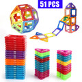 51Pcs All Magnetic Building Blocks Construction Children Toys Educational Block