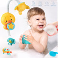 360隆茫Adjustable Electric Duck Bathtub Sprinkler Baby Bath Toys Kids Bathroom