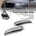 2PCS Front Fog Light Cover Bezel Bumper Grille Fit Audi A6 4G C7 2012-2015 D