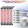 8x Spark Plugs +Wires 10.5mm Set 19299585 For Chevy GMC 4.8L 5.3L 6.0L V8