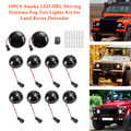 10PCS Smoke LED DRL Driving Daytime Fog Tail Lights Kit for Land Rover Defender