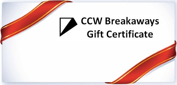 Can I buy a gift certificate on ccwbreakaways.com?