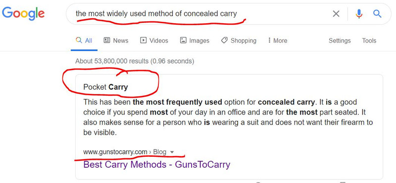 The Most Widely Used Method of Concealed Carry?