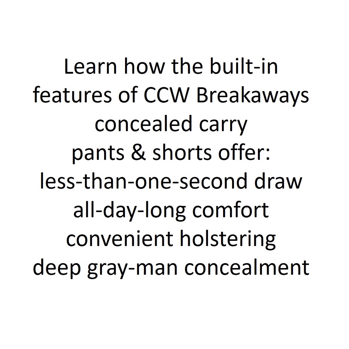 Learn how concealed carry pants and short work