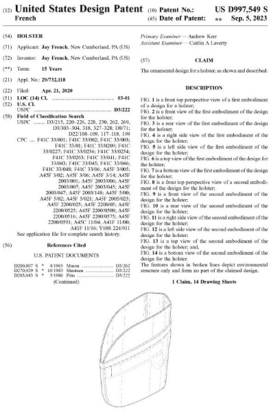 USPTO Patent for CCW Breakaways  SkinTight Holster