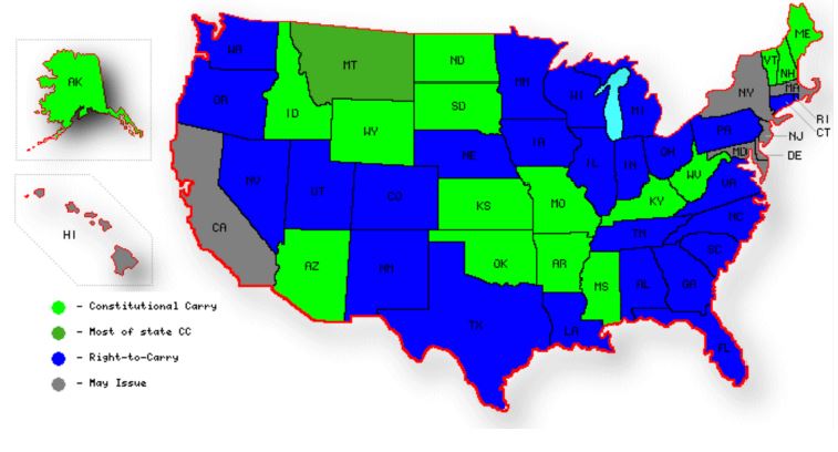 In 2020, There are 19.48 Million Concealed Carry Permit Holders in the United States