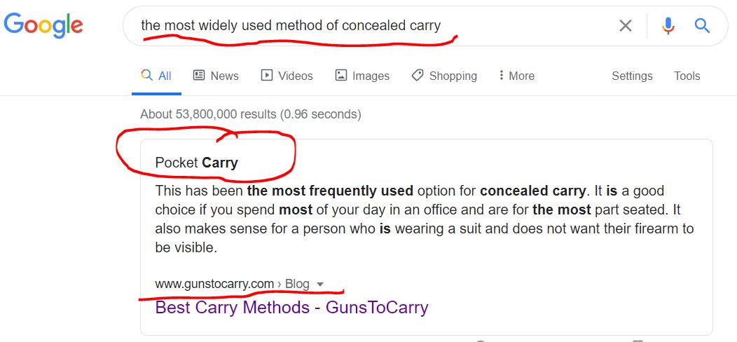 The Most Widely Used Method of Concealed Carry?