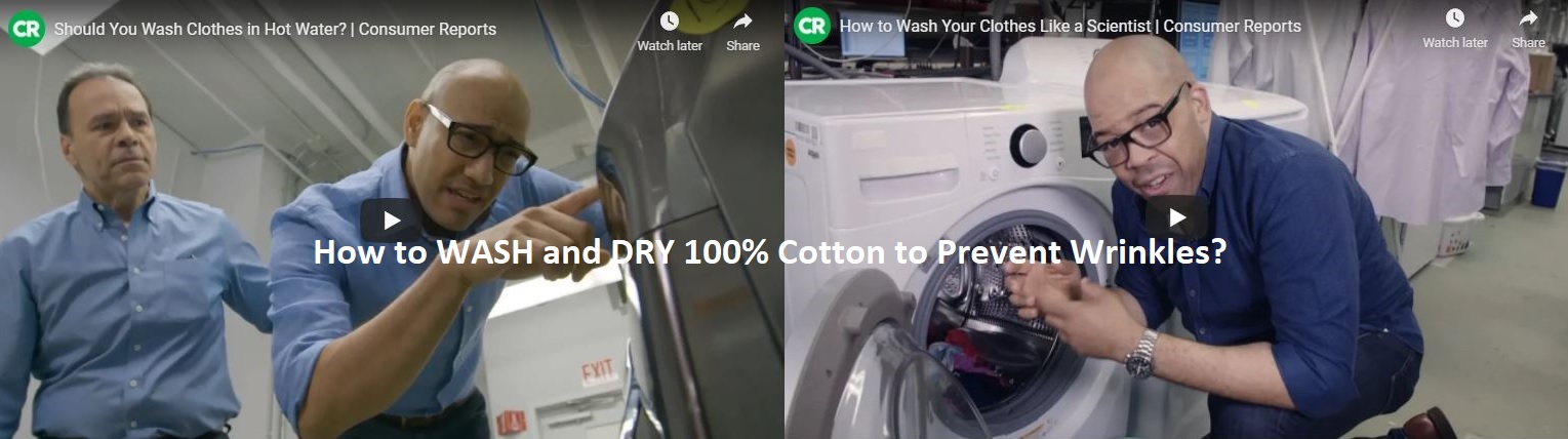 How to Wash and Dry 100% Cotton Clothing to Prevent Wrinkles?