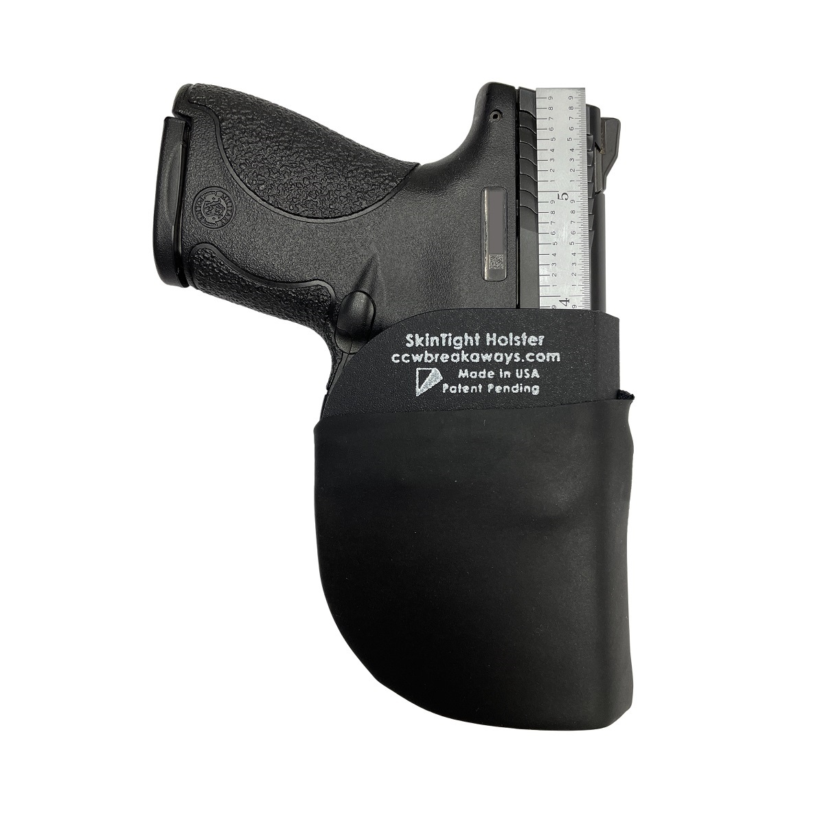 Non-Tested Gun in SkinTight Holster Depth from ccwbreakaways.com