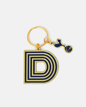  Spurs Initial Navy and Gold Keyring 