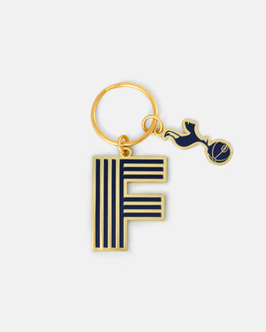  Spurs Initial Navy and Gold Keyring 