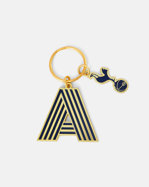  Spurs Initial Navy and Gold Keyring 