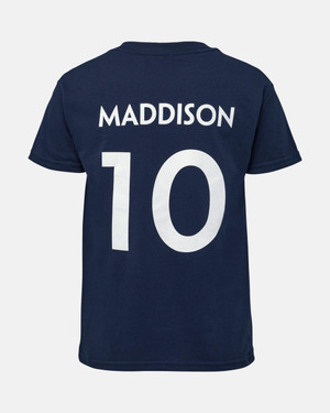  Spurs Kids Navy Maddison Number Tee 