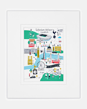  Spurs Tottenham Hotspur London Map Print 