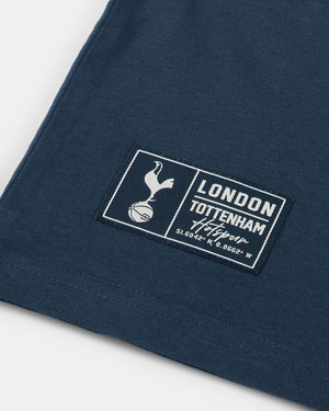 London Range Spurs Kids London Script Navy Text T-Shirt 