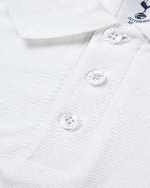 Mens polos Spurs Mens White Cotton Pique Polo 